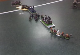 01-29-09_2119 (1281 visits) Taking turns to deploy forces, this is what the Dwarf battle line looked like as the game began. Th... 01-29-09_2119