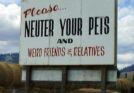 Neuter your pets...
