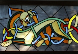 Comyn's totem in stained glass by Cathy