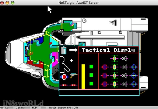 Sundog (9703 visits) Atari ST game 'Sundog' running in NoSTalgia 1.42 - on board and checking the systems for damage Sundog