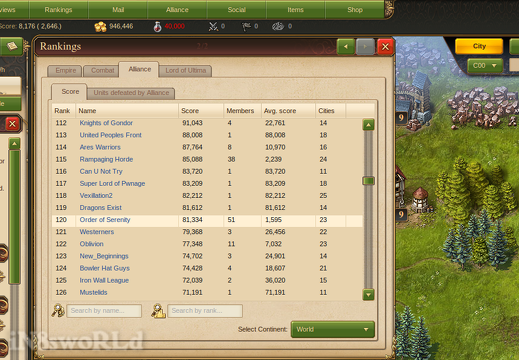 Lord of Ultima - alliance rank (3762 visits) Oh, how the mighty have fallen! One by one folks drifted away from the alliance until our impressiv... Lord of Ultima - alliance rank