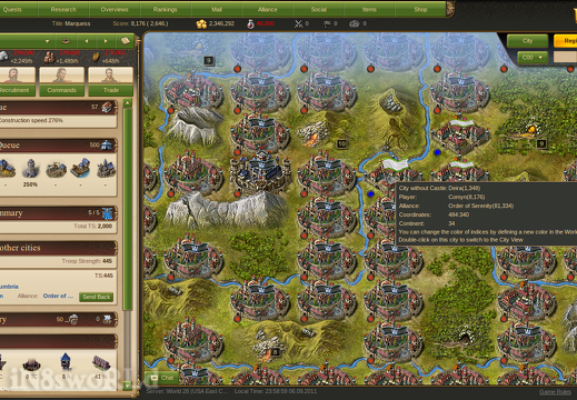 Lord of Ultima - Region view (3764 visits) Lord of Ultima - Region view