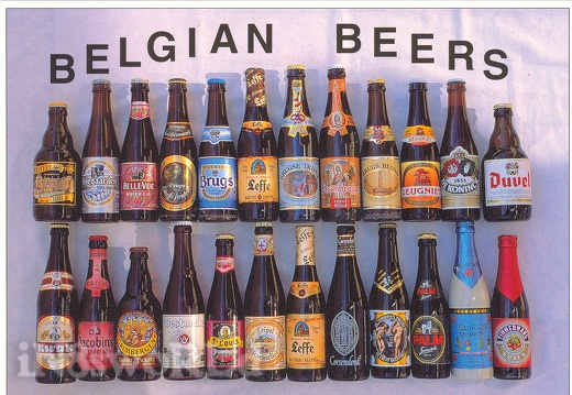 Belgian Beers.  A co-worker recently returned from a European trip and brought back this cool postcard.