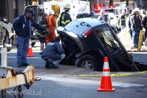 Pothole in Bay Ridge