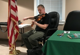 WesthamptonFD (934 visits) Nate went down to play fiddle tunes before the meeting of the Suffolk County Firefighters Emerald So... WesthamptonFD
