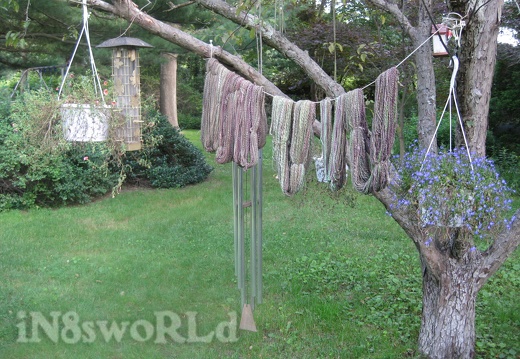 Drying some skeins (2450 visits) Drying some skeins