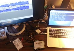 Digitizing some old tapes on the Macbook 2007 solid Alum