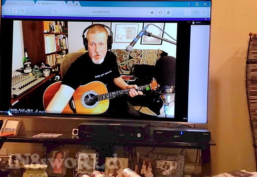 Nate livestreaming (4507 visits) Nate doing his weekly livestream on Twitch.
Picture sent in by Erik Nate livestreaming